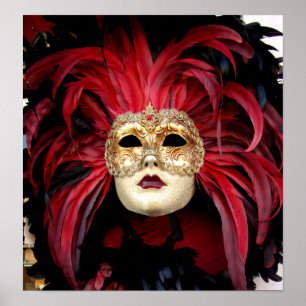Venetian Mask Print Poster