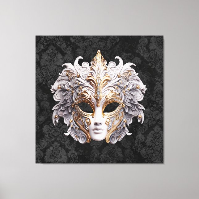 Venetian, Masquerade Carnival Mask Leinwanddruck (Vorderseite)