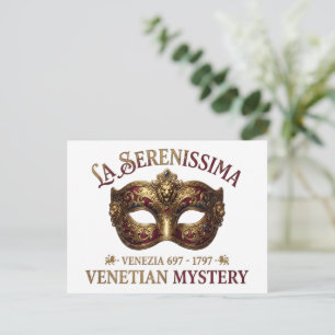 Venetian Masquerade: Die goldenen 40 Jahre Jubiläu Einladungspostkarte