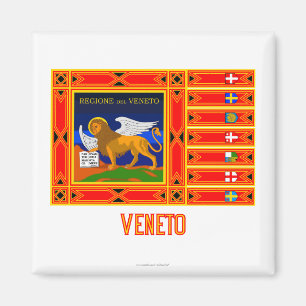 Venetien kennzeichnen mit Namen Magnet