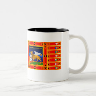 Venetien kennzeichnen zweifarbige tasse