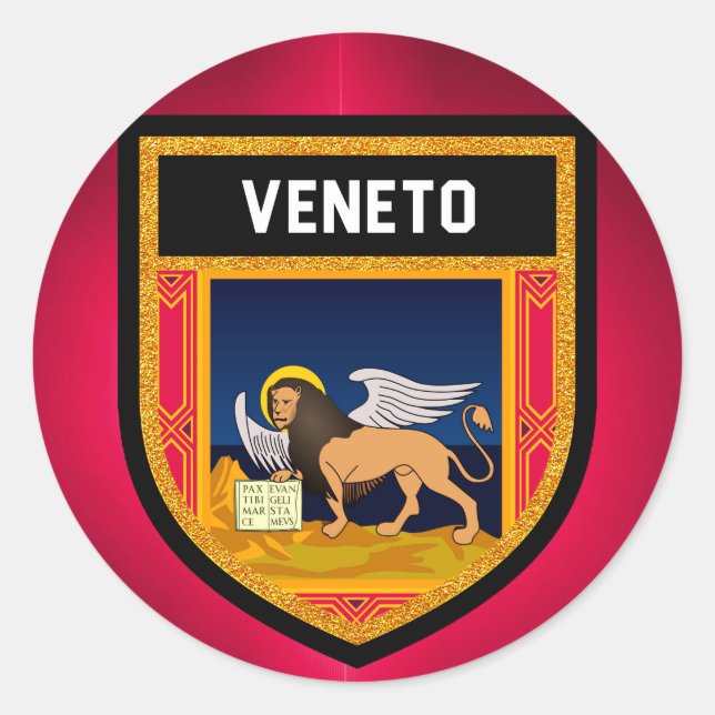 Veneto-Flagge Runder Aufkleber (Vorderseite)