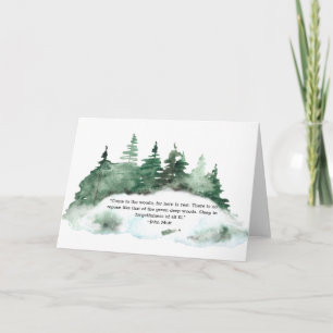Venez À La Carte De Voeux Forêt De Bois Muir