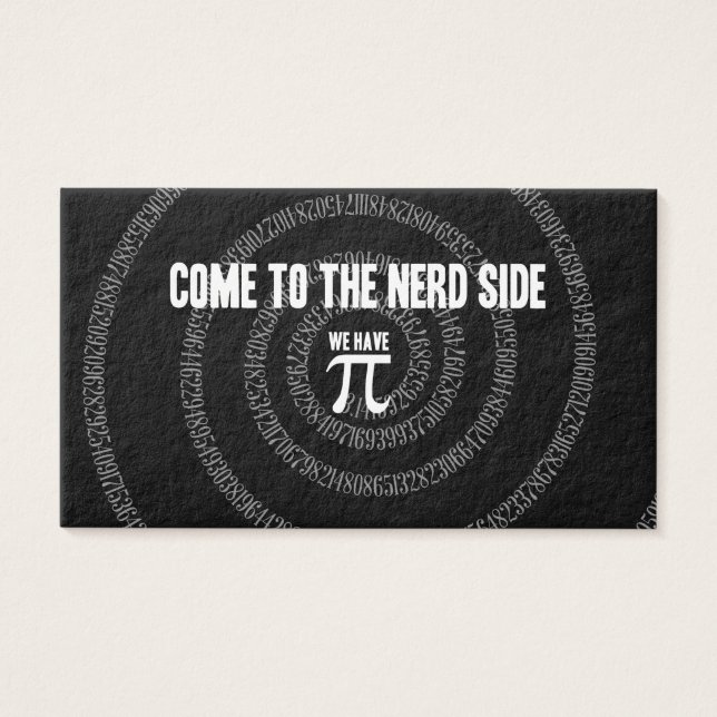 Venez sur le côté Nerd pour Pi on Black (Devant)