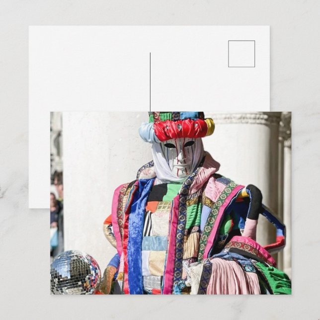 Venezia Carnivale Spektakuläre Farben Postkarte (Vorne/Hinten)