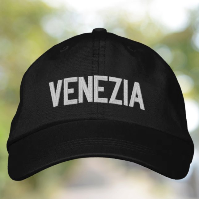 Venezia Embroidered Hat Bestickte Baseballkappe (Venezia Embroidered Hat - or customize to Venice - Italian heritage travel gift)