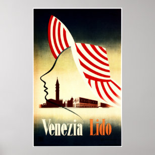 VENEZIA LIDO Venedig Vintag Italien Reiseplaner Poster