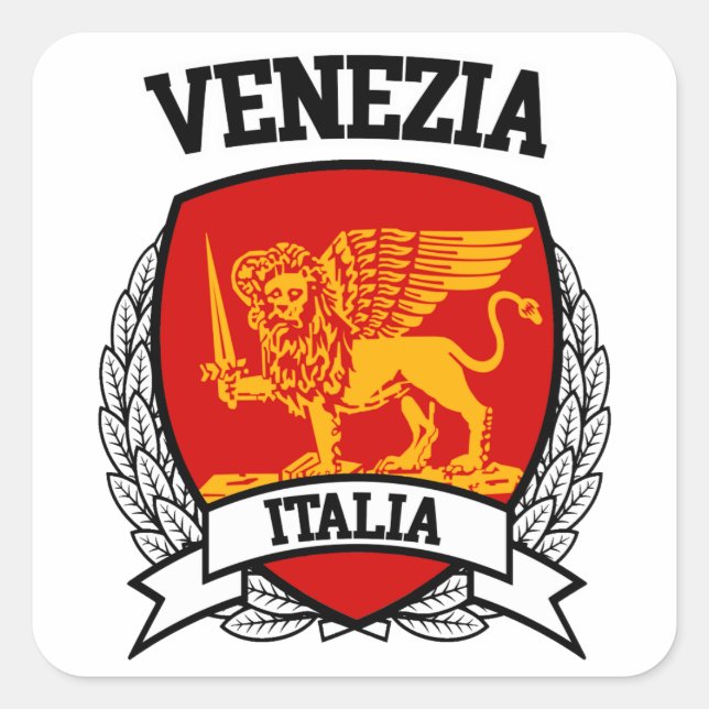 Venezia Quadratischer Aufkleber (Vorderseite)