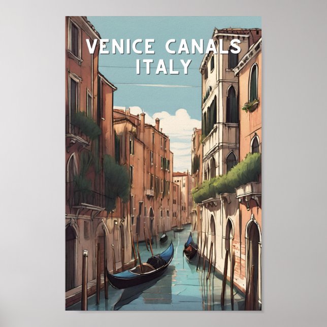Venezia Venedig Kanalas venezianische Fahrt Poster (Vorne)