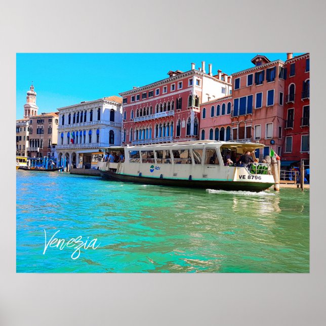 Venezia Venice Grand Canal Water Bus Poster (Vorne)