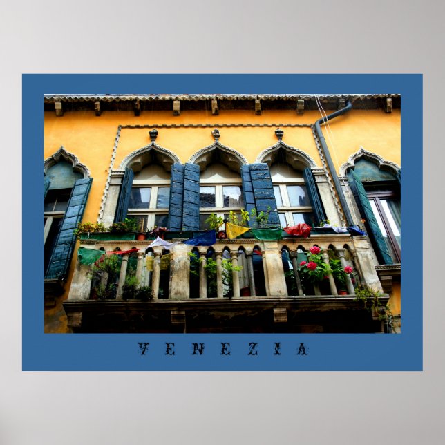 Venezianisch Balcony Poster (Vorne)