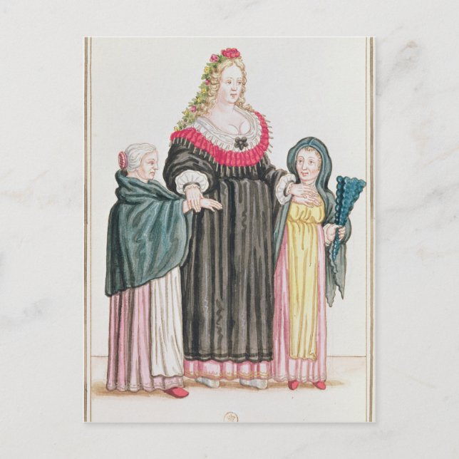 Venezianisch Courtesan Postkarte (Vorderseite)