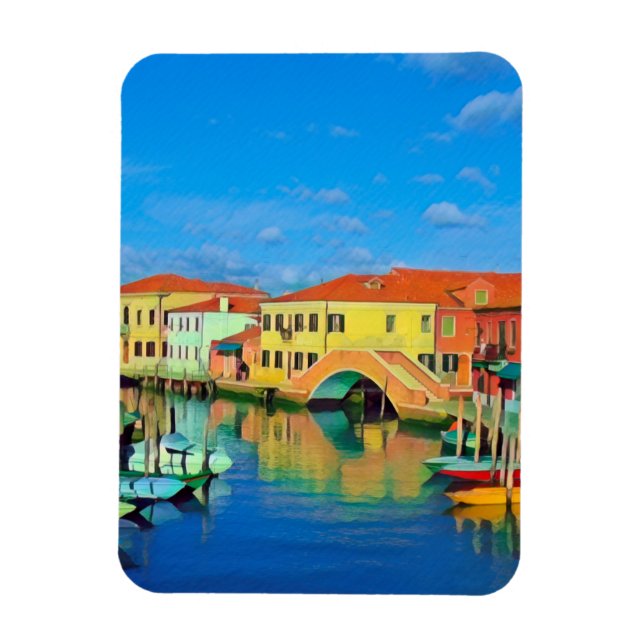 Venezianisch Lagoon - MURANO - Panorama Magnet (Vertikal)
