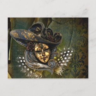 Venezianisch Mask Fantasy Postkarte