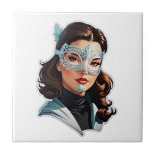 Venezianisch Masked Lady Fliese