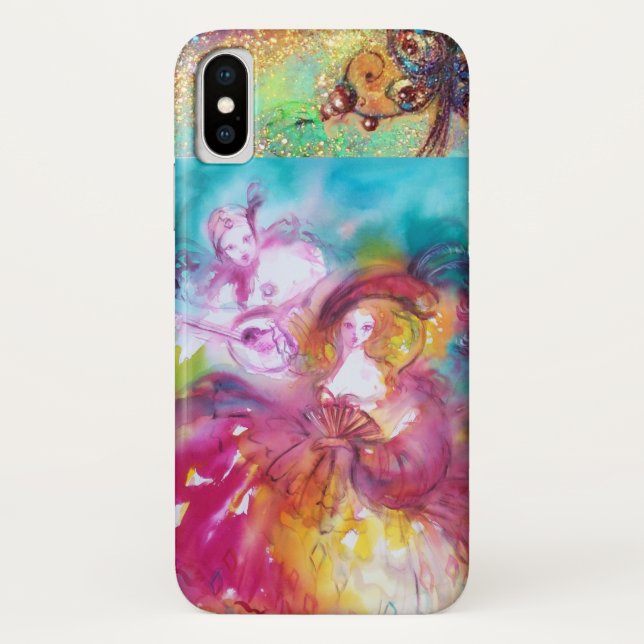 VENEZIANISCH MASQUERADE / PIERROT UND ARLECCHINA Case-Mate iPhone HÜLLE (Rückseite)