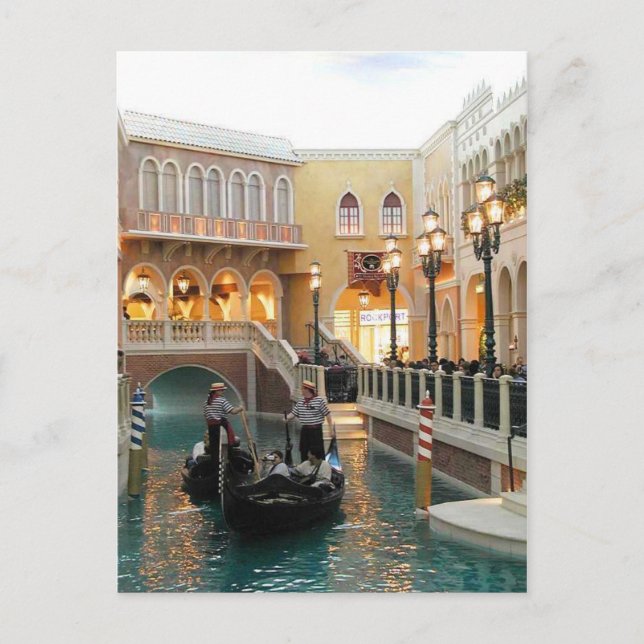 Venezianische Casino-Kanäle, Postkarte von Las Veg (Vorderseite)