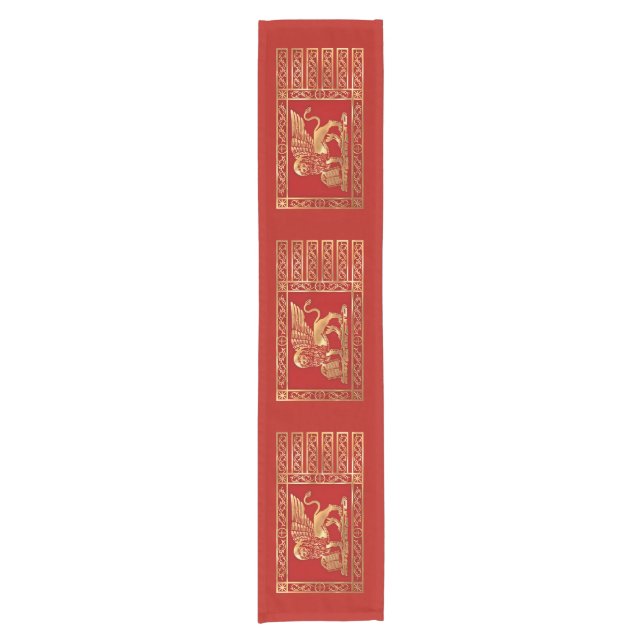 Venezianische Flagge Kurzer Tischläufer (Vorderseite)