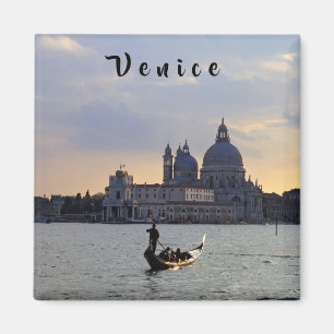 Venezianische Gondel bei Sonnenuntergang - Italien Magnet