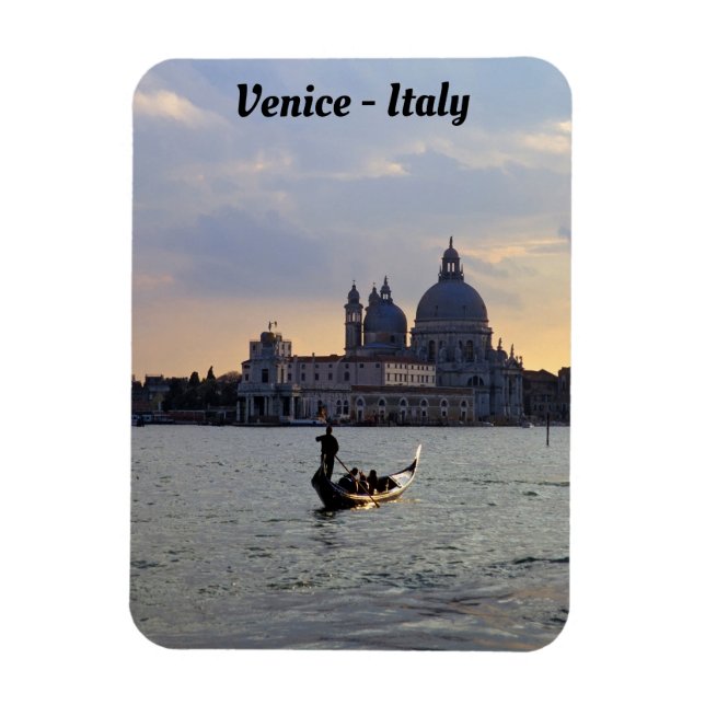 Venezianische Gondel bei Sonnenuntergang Magnet (Vertikal)