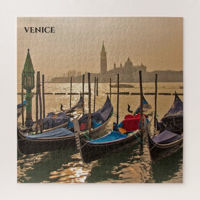 Venezianische Gondeln, Venedig Italien Jigsaw Puzz (Vertikal)