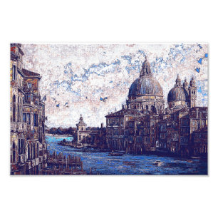 Venezianische Kanallie Fotodruck
