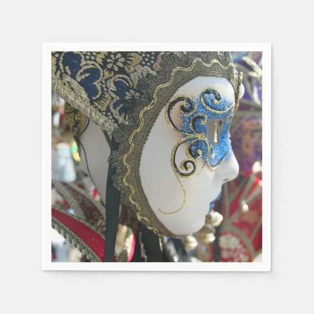 Venezianische Karnevalmaske Serviette (Vorderseite)