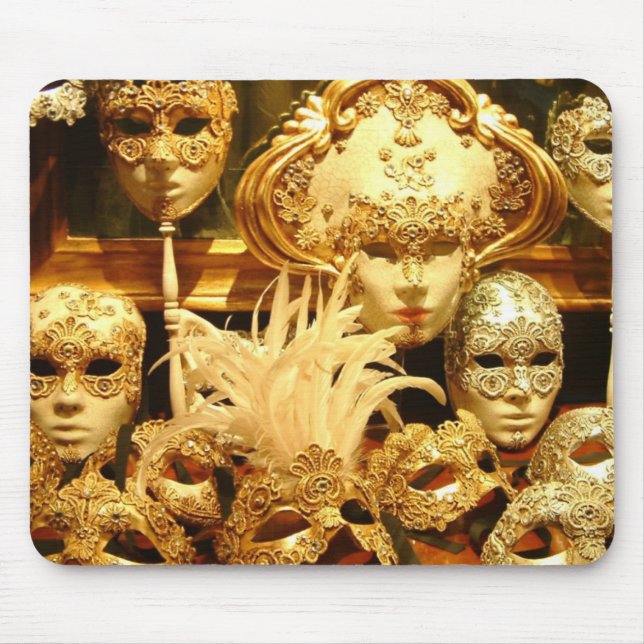 Venezianische Karnevals-Masken Mousepad (Vorne)