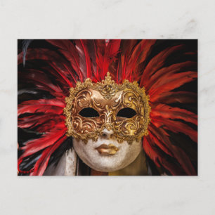 venezianische Karnevalskarte Postkarte