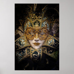Venezianische Karnevalsmaske Poster
