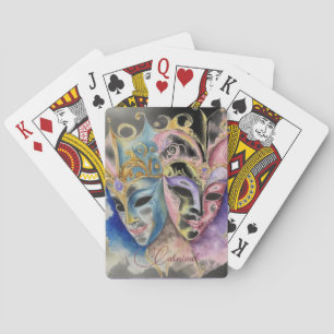 Venezianische Karnevalsmasken Spielkarten