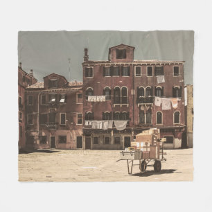 venezianische Landschaft im Vintage-Stil Fleecedecke