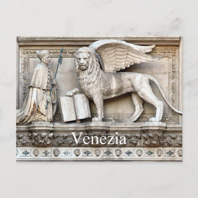 Venezianische Lion Postkarte (Vorderseite)