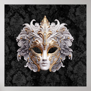 venezianische Maske des Karnevals Poster