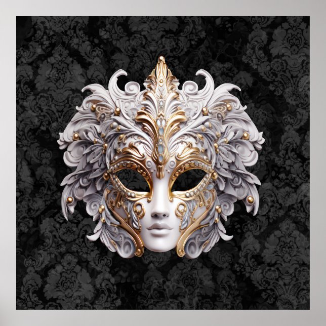 venezianische Maske des Karnevals Poster (Vorne)