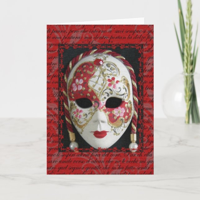Venezianische Maske Karte (Vorderseite)