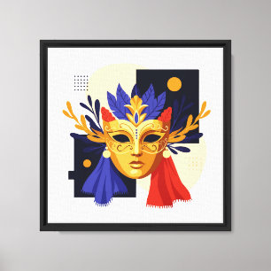 venezianische Maske Leinwanddruck