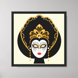 venezianische Maske Leinwanddruck