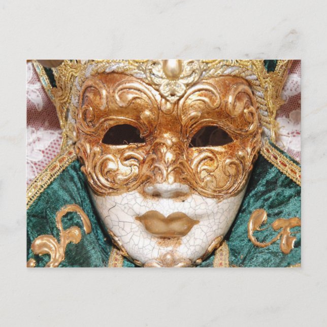 Venezianische Maske Postkarte (Vorderseite)