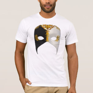 Venezianische Maske: Schwarz, Weiß und Gold T-Shirt