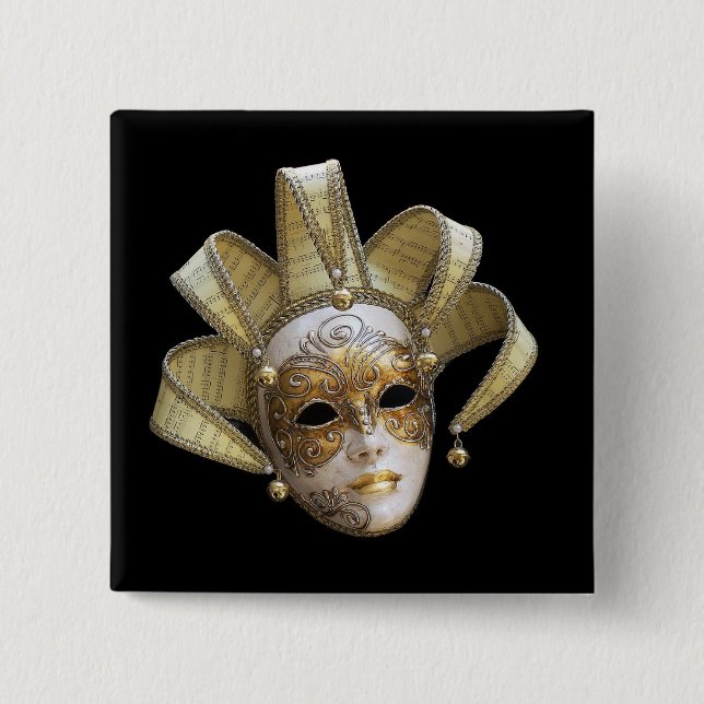 Venezianische Masken Button (Vorderseite)
