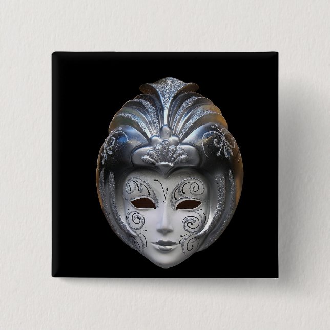 Venezianische Masken Button (Vorderseite)