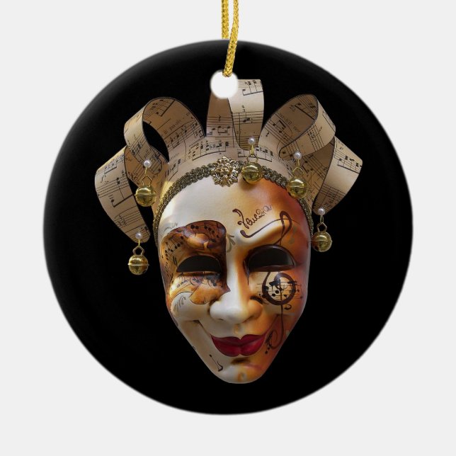 Venezianische Masken Keramik Ornament (Vorne)