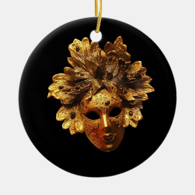 Venezianische Masken Keramikornament (Vorne)