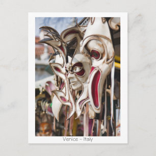 Venezianische Masken Postkarte