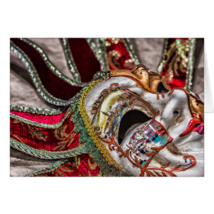 Venezianische Maskenkarte