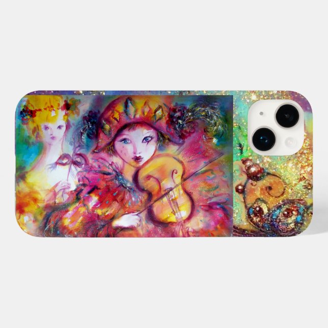 VENEZIANISCHE MASQUERADE/HARLEQUIN UND KOLUMBIN Case-Mate iPhone HÜLLE (Rückseite (Horizontal))