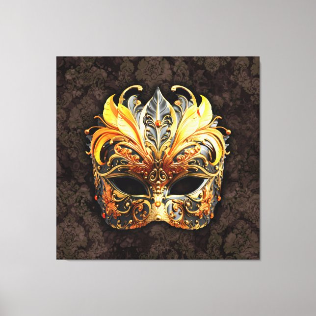 Venezianische Masquerade Leinwanddruck (Vorderseite)