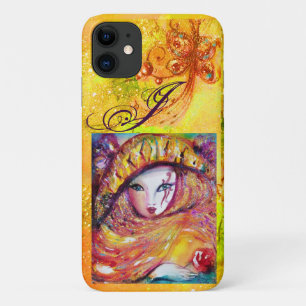 VENEZIANISCHE MASQUERADE - MASK IM GELBEN MONOGRAM Case-Mate iPhone HÜLLE