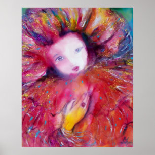 VENEZIANISCHE MASQUERADE /MASK IN ROT POSTER